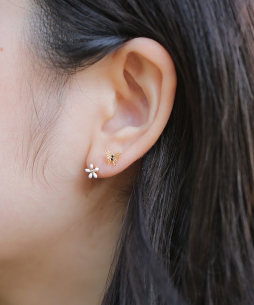 Peony/ピオニー】/サージカルステンレス316L ビジューピアスセット2