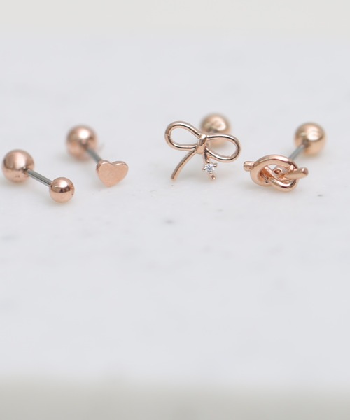 Peony/ピオニー】/サージカルステンレス316L ビジューピアスセット2