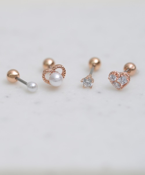 Peony(ピオニー)の「【Peony/ピオニー】/サージカルステンレス316L ビジューピアスセット2(ピアス(片耳用)・レディース・F/G/H/I/D/E/C/A/B・FREE)」の21枚目の写真