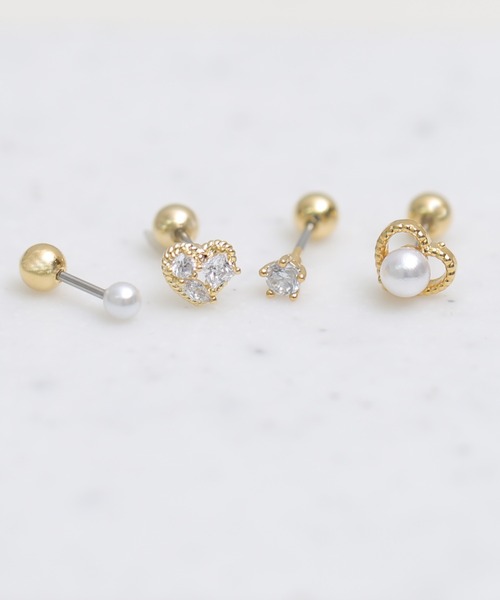 Peony(ピオニー)の「【Peony/ピオニー】/サージカルステンレス316L ビジューピアスセット2(ピアス(片耳用)・レディース・F/G/H/I/D/E/C/A/B・FREE)」の22枚目の写真