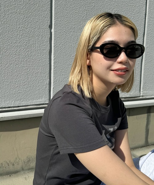 CANAL JEAN（キャナルジーン）の「Lakey Park　REMMYオーバルフレームアイウェア（サングラス・レディース・ブラウン/レッド/ブラック・ONE SIZE）」の5枚目の写真