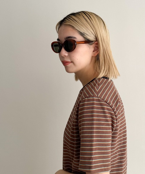 CANAL JEAN（キャナルジーン）の「Lakey Park　REMMYオーバルフレームアイウェア（サングラス・レディース・ブラウン/レッド/ブラック・ONE SIZE）」の7枚目の写真