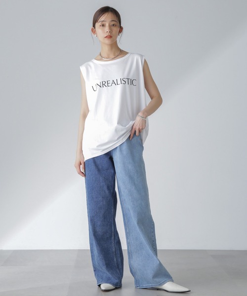 Odub（オーダブ）の「Odub/別注 ノースリーブＴ（Tシャツ/カットソー・レディース・グレー/サックスブルー/ホワイト・FREE）」の13枚目の写真