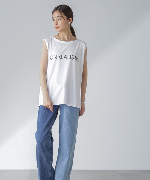 Odub（オーダブ）の「Odub/別注 ノースリーブＴ（Tシャツ/カットソー・レディース・グレー/サックスブルー/ホワイト・FREE）」の14枚目の写真