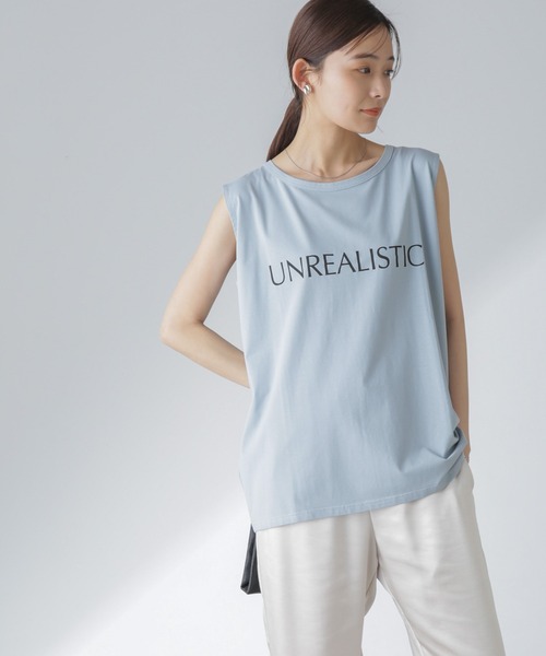 Odub（オーダブ）の「Odub/別注 ノースリーブＴ（Tシャツ/カットソー・レディース・グレー/サックスブルー/ホワイト・FREE）」の17枚目の写真