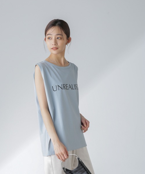 Odub（オーダブ）の「Odub/別注 ノースリーブＴ（Tシャツ/カットソー・レディース・グレー/サックスブルー/ホワイト・FREE）」の18枚目の写真