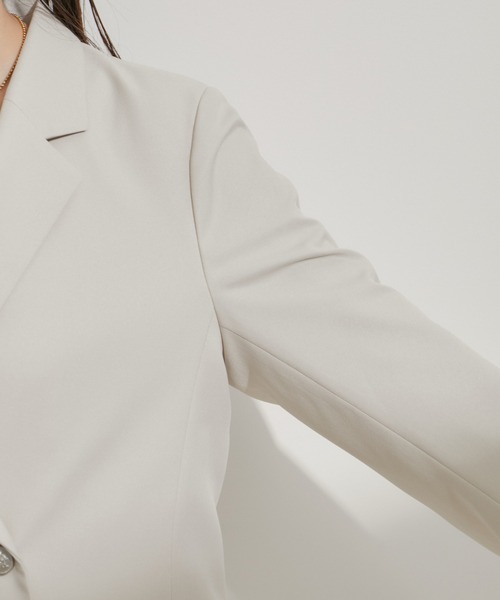 VIS（ビス）の「【セットアップ対応】ダブルテーラードジャケット（テーラードジャケット・レディース・ネイビー/ベージュ・M/S）」の15枚目の写真