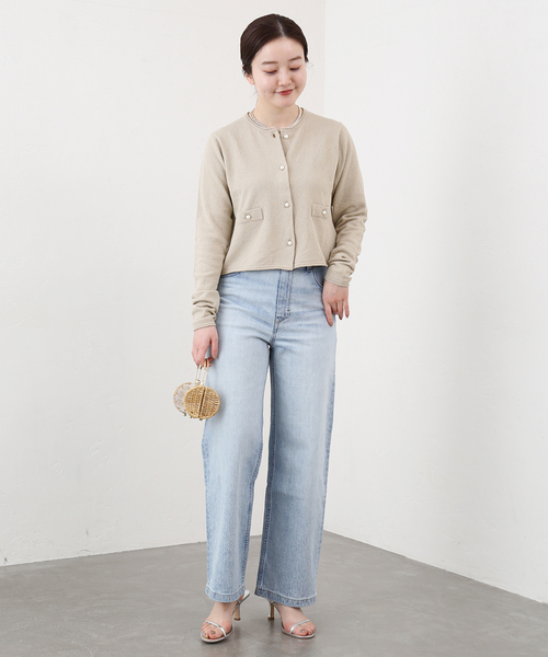 IENA（イエナ）の「コットンブークレーショートカーディガン