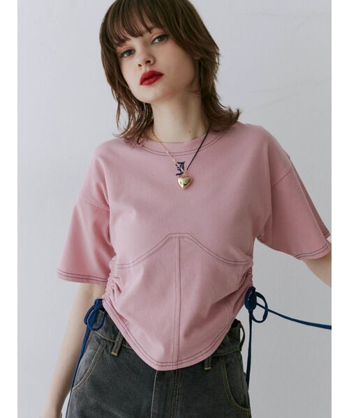 jouetie（ジュエティ）の「カラーステッチコルセットTシャツ（Tシャツ