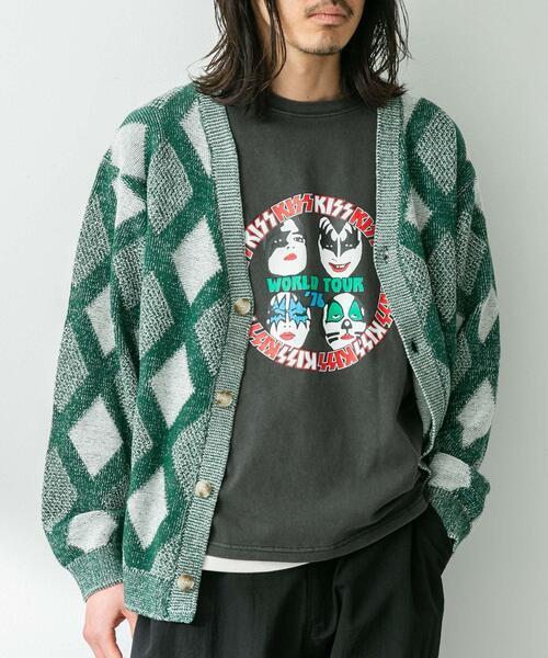 URBAN RESEARCH Sonny Label(アーバンリサーチサニーレーベル)の「ジャガードVネックニットカーディガン(カーディガン/ボレロ・メンズ・ボルドー/グリーン/オフホワイト・MEDIUM/LARGE)」の15枚目の写真