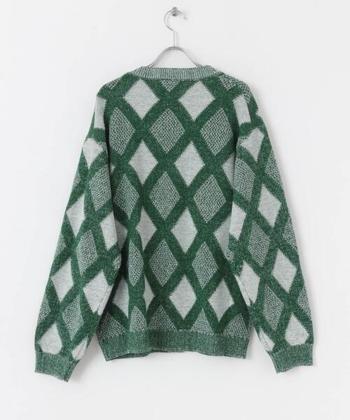 URBAN RESEARCH Sonny Label(アーバンリサーチサニーレーベル)の「ジャガードVネックニットカーディガン(カーディガン/ボレロ・メンズ・ボルドー/グリーン/オフホワイト・MEDIUM/LARGE)」の20枚目の写真