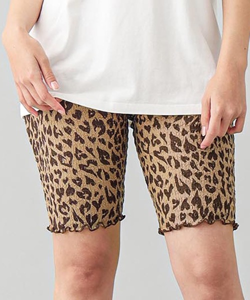 X-girl（エックスガール）の「LETTUCE EDGE LEGGINGS（その他パンツ・レディース・ブラック/ベージュ・S/M）」の2枚目の写真