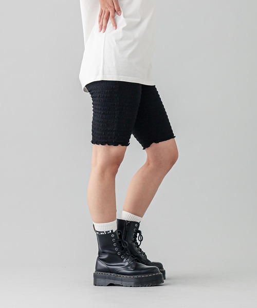 X-girl（エックスガール）の「LETTUCE EDGE LEGGINGS（その他パンツ・レディース・ブラック/ベージュ・S/M）」の10枚目の写真