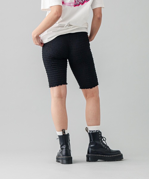 X-girl（エックスガール）の「LETTUCE EDGE LEGGINGS（その他パンツ・レディース・ブラック/ベージュ・S/M）」の11枚目の写真