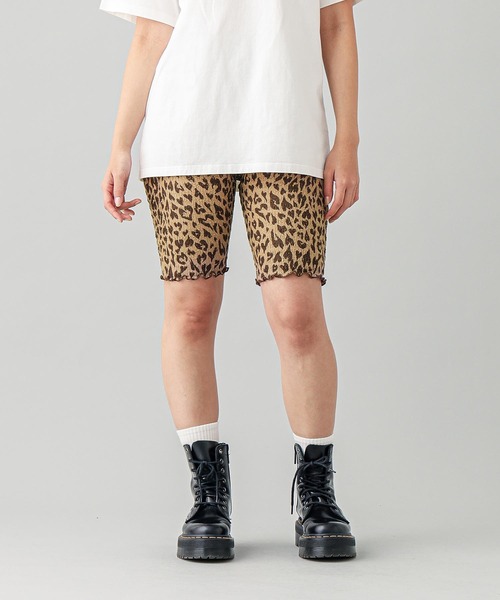 X-girl（エックスガール）の「LETTUCE EDGE LEGGINGS（その他パンツ・レディース・ブラック/ベージュ・S/M）」の3枚目の写真