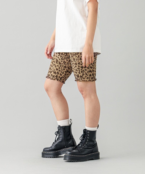 X-girl（エックスガール）の「LETTUCE EDGE LEGGINGS（その他パンツ・レディース・ブラック/ベージュ・S/M）」の4枚目の写真