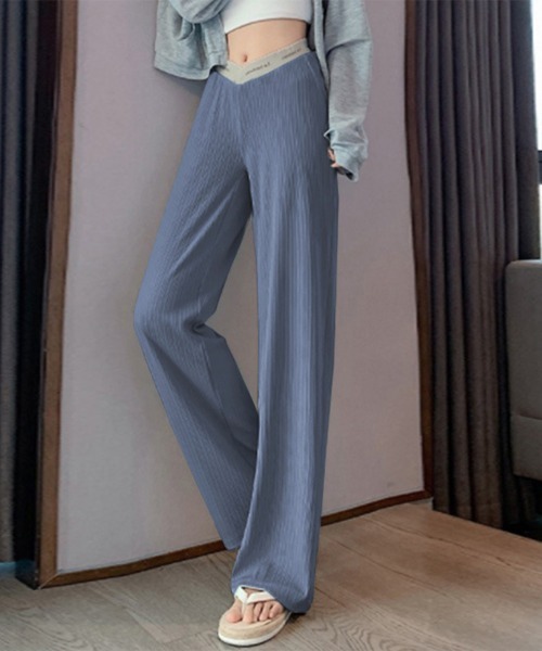 Miniministore（ミニミニストア）の「マタニティパンツローウエストワイドパンツ（スラックス・レディース・グレー/ブラック/アイボリー/グリーン/ブルー・L/XL）」の5枚目の写真