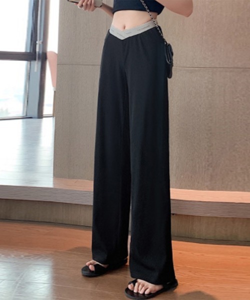 Miniministore（ミニミニストア）の「マタニティパンツローウエストワイドパンツ（スラックス・レディース・グレー/ブラック/アイボリー/グリーン/ブルー・L/XL）」の8枚目の写真