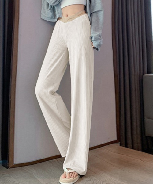 Miniministore（ミニミニストア）の「マタニティパンツローウエストワイドパンツ（スラックス・レディース・グレー/ブラック/アイボリー/グリーン/ブルー・L/XL）」の11枚目の写真