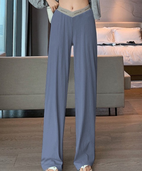 Miniministore（ミニミニストア）の「マタニティパンツローウエストワイドパンツ（スラックス・レディース・グレー/ブラック/アイボリー/グリーン/ブルー・L/XL）」の12枚目の写真