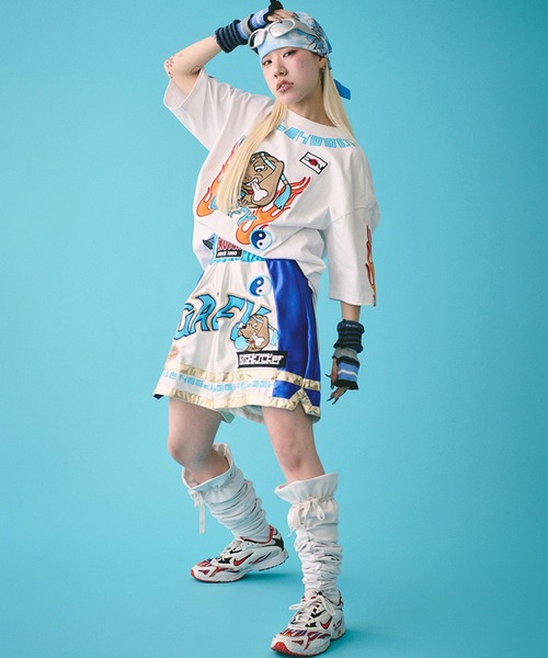 GALFY(ガルフィー)の「【GALFY/ガルフィー】鬼強ムエタイファイター Tee(Tシャツ/カットソー・メンズ・ホワイト/ピンク/ブラック・XL/L)」の13枚目の写真