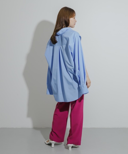 SENSE OF PLACE by URBAN RESEARCH（センスオブプレイスバイアーバンリサーチ）の「『5サイズ展開』『UR TECH DRYLUXE』リネンライクワイドパンツ（その他パンツ・レディース・ピンク/ネイビー/ブラック/ライトベージュ/ブラウン/ブルー/オレンジ・X-SMALL/SMALL/MEDIUM/LARGE/TALL）」の18枚目の写真