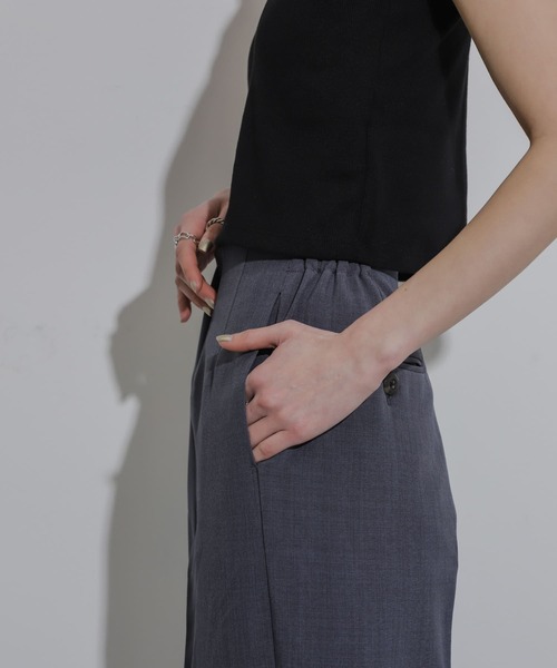 SENSE OF PLACE by URBAN RESEARCH（センスオブプレイスバイアーバンリサーチ）の「『5サイズ展開』『UR TECH DRYLUXE』リネンライクワイドパンツ（その他パンツ・レディース・ピンク/ネイビー/ブラック/ライトベージュ/ブラウン/ブルー/オレンジ・X-SMALL/SMALL/MEDIUM/LARGE/TALL）」の22枚目の写真