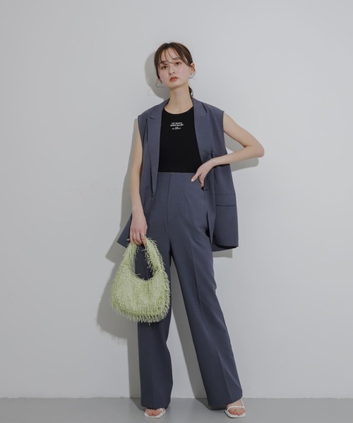 新品【iCB】Linen Like Ox ワイドストレートパンツ/23区 自由区