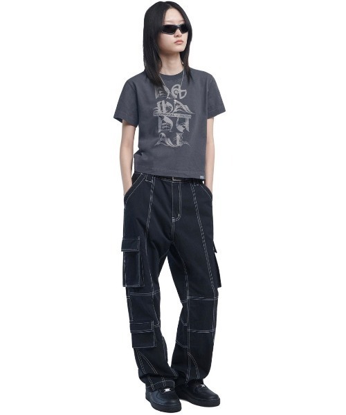 Tシャツ・カットソー NOMANUAL THUNDER LOGO T-SHIRT 4FK504 NOMANUAL】THUNDER LOGO T-SHIRT | OUR BRAND,NOMANUAL