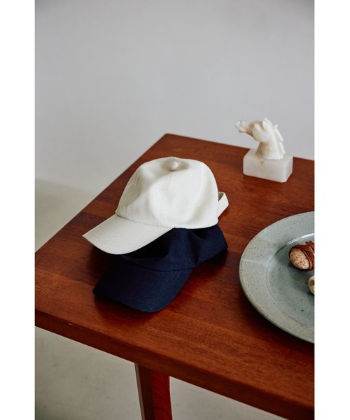 RIM.ARK(リムアーク)の「Linen cap(キャップ・レディース・アイボリー/ブラック・FREE)」の16枚目の写真