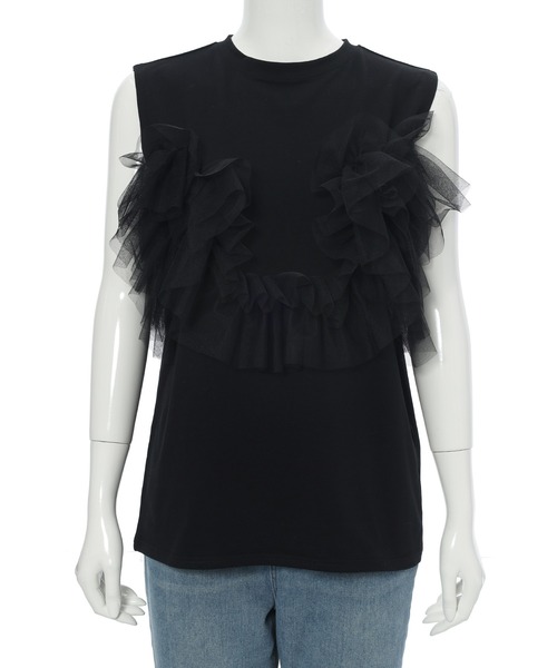 fifth（フィフス）の「チュールドッキングフリルトップス（Tシャツ/カットソー・レディース・ホワイト/ブラック・M）」の18枚目の写真