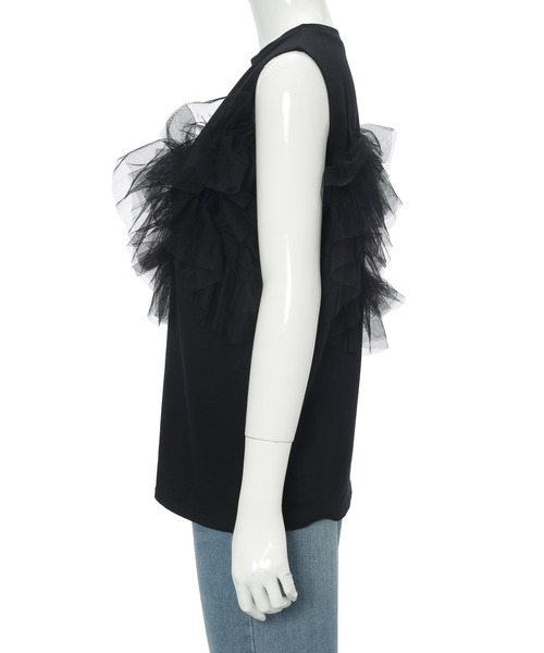 fifth（フィフス）の「チュールドッキングフリルトップス（Tシャツ/カットソー・レディース・ホワイト/ブラック・M）」の19枚目の写真