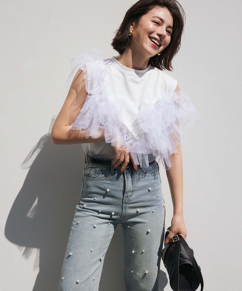 KILIG フリル　チュール　トップス 楽天市場】チュール トップス【SALE】レディース 長袖 フリル