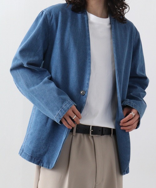 新品　AFFINITE&BELL /アフィニテ&ベル ノーカラージャケット 楽天市場】NOMBRE IMPAIR ノンブルアンペール ノーカラー V