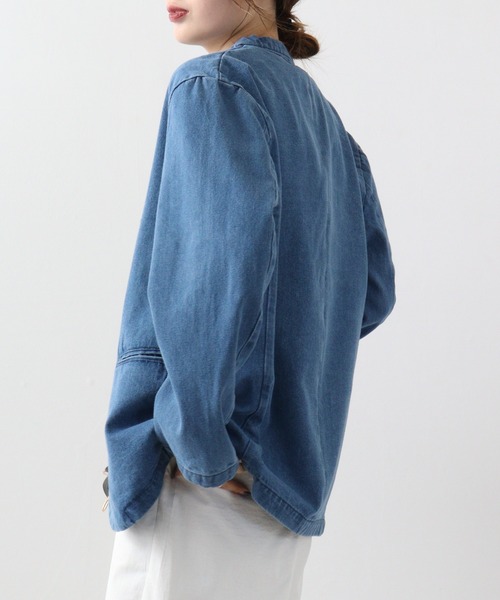 デニムノーカラージャケット（ノーカラージャケット）｜FUNALIVE