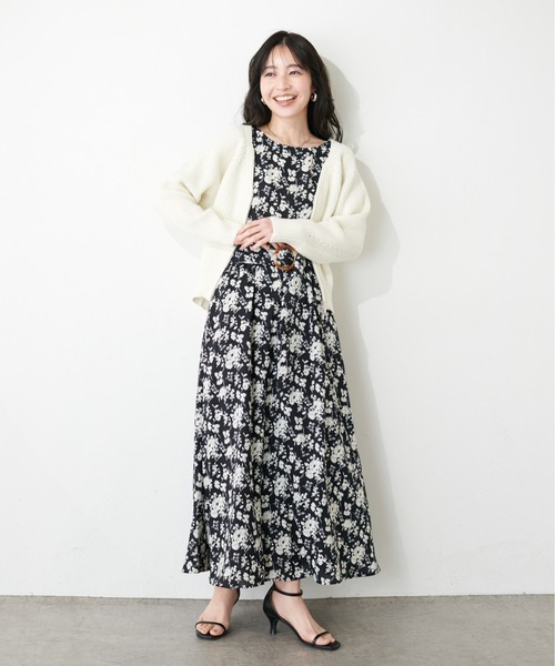 natural couture（ナチュラルクチュール）の「【WEB限定】フレア袖太ベルトワンピース（ワンピース・レディース・ブルー/ブラック/ライトベージュ/グリーン/その他2/その他1/パープル・FREE）」の21枚目の写真