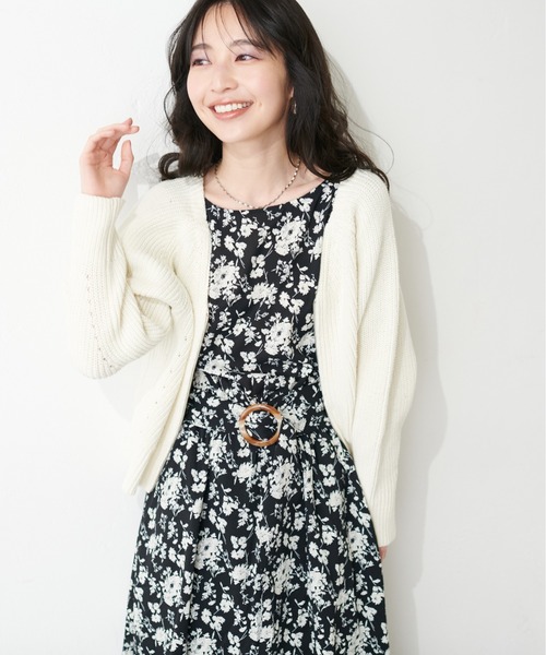 natural couture（ナチュラルクチュール）の「【WEB限定】フレア袖太ベルトワンピース（ワンピース・レディース・ブルー/ブラック/ライトベージュ/グリーン/その他2/その他1/パープル・FREE）」の22枚目の写真