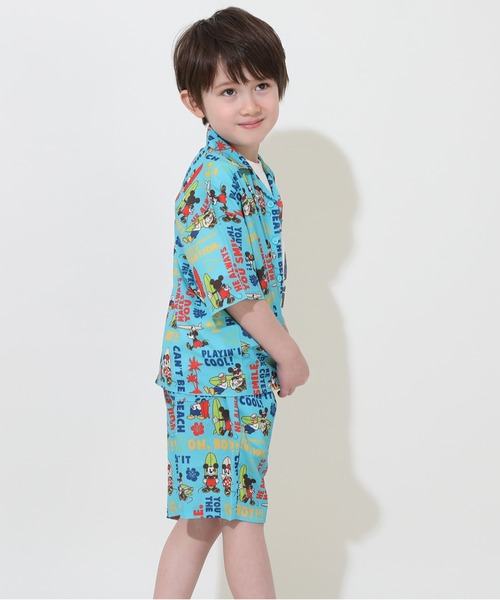 Disney（ディズニー）の「親子お揃い ディズニー 総柄リゾートシャツ 9495K（ボトムス別売）（シャツ/ブラウス・キッズ・ライトグリーン系1/ブラック・90cm/100cm/110cm/120cm/130cm/140cm/150cm/80ｃｍ）」の6枚目の写真