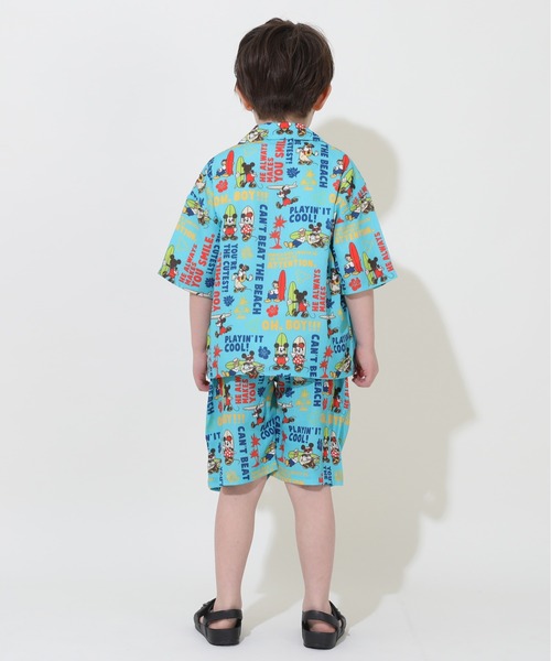Disney（ディズニー）の「親子お揃い ディズニー 総柄リゾートシャツ 9495K（ボトムス別売）（シャツ/ブラウス・キッズ・ライトグリーン系1/ブラック・90cm/100cm/110cm/120cm/130cm/140cm/150cm/80ｃｍ）」の7枚目の写真