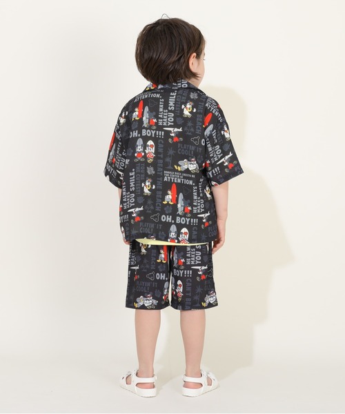 Disney（ディズニー）の「親子お揃い ディズニー 総柄リゾートシャツ 9495K（ボトムス別売）（シャツ/ブラウス・キッズ・ライトグリーン系1/ブラック・90cm/100cm/110cm/120cm/130cm/140cm/150cm/80ｃｍ）」の12枚目の写真
