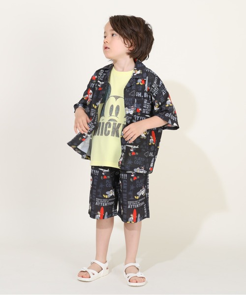 Disney（ディズニー）の「親子お揃い ディズニー 総柄リゾートシャツ 9495K（ボトムス別売）（シャツ/ブラウス・キッズ・ライトグリーン系1/ブラック・90cm/100cm/110cm/120cm/130cm/140cm/150cm/80ｃｍ）」の11枚目の写真
