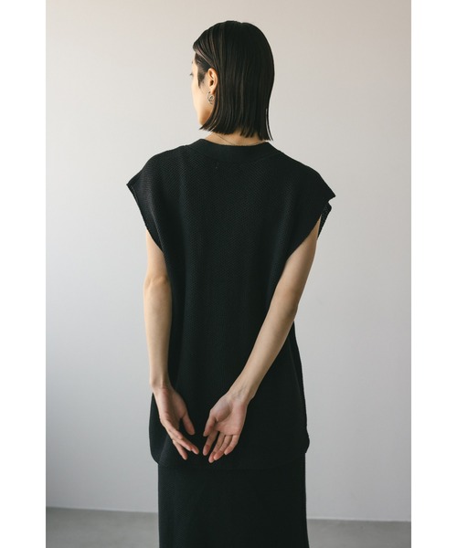 STYLEMIXER（スタイルミキサー）の「リネンミックスニットベスト（ベスト・レディース・ベージュ/ブラック・FREE）」の17枚目の写真