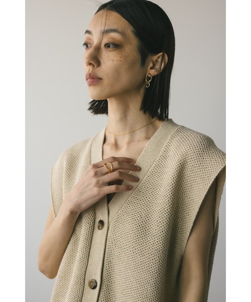 STYLEMIXER（スタイルミキサー）の「リネンミックスニットベスト（ベスト・レディース・ベージュ/ブラック・FREE）」の7枚目の写真