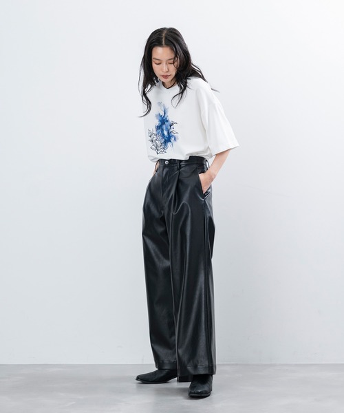 JUNRED（ジュンレッド）の「フラワーデコオーバーTシャツ（Tシャツ/カットソー・メンズ・ブラック/ホワイト・L/M/S）」の18枚目の写真