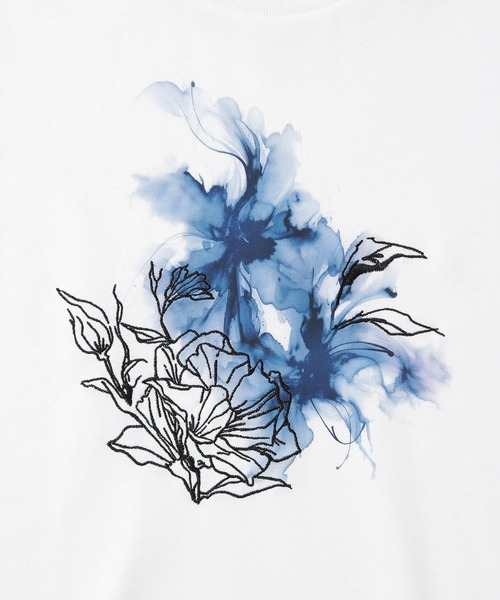 JUNRED（ジュンレッド）の「フラワーデコオーバーTシャツ（Tシャツ/カットソー・メンズ・ブラック/ホワイト・L/M/S）」の12枚目の写真