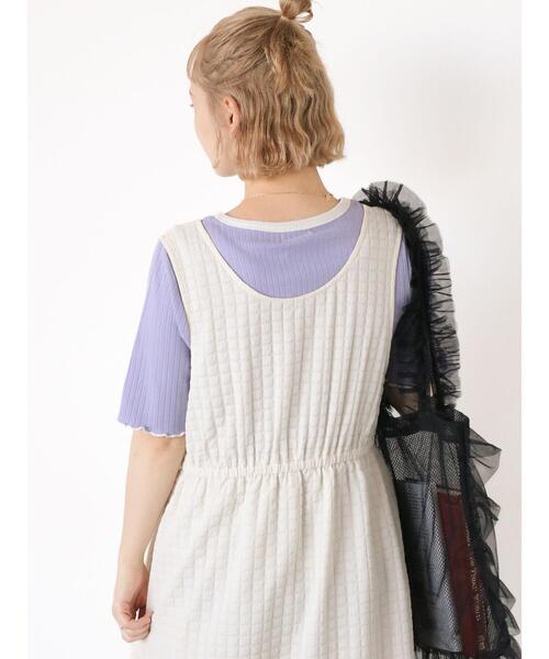 ehka sopo（エヘカソポ）の「リボントリムカットソー（Tシャツ/カットソー・レディース・ブラック/サックスブルー/オフホワイト/イエロー・F）」の5枚目の写真