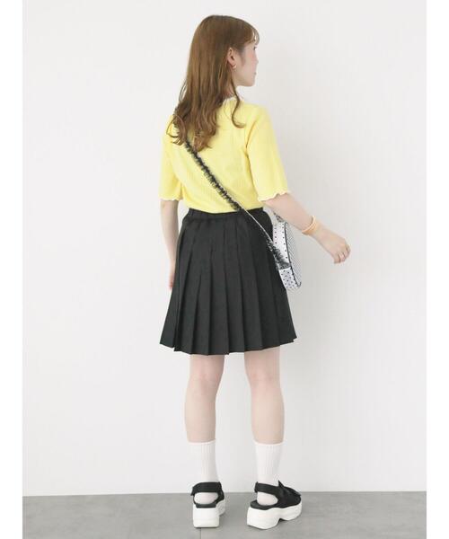 ehka sopo（エヘカソポ）の「リボントリムカットソー（Tシャツ/カットソー・レディース・ブラック/サックスブルー/オフホワイト/イエロー・F）」の8枚目の写真