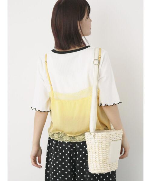 ehka sopo（エヘカソポ）の「リボントリムカットソー（Tシャツ/カットソー・レディース・ブラック/サックスブルー/オフホワイト/イエロー・F）」の18枚目の写真