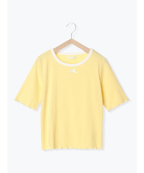 ehka sopo（エヘカソポ）の「リボントリムカットソー（Tシャツ/カットソー・レディース・ブラック/サックスブルー/オフホワイト/イエロー・F）」の20枚目の写真