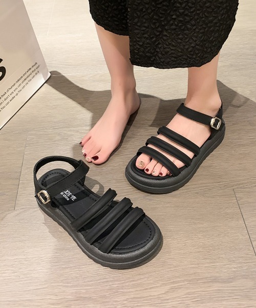 サンダル 厚底サンダル スポーツサンダル 美脚効果 韓国 L1592 miniministore サンダル 厚底 スポーツサンダル 美脚 夏靴韓国風